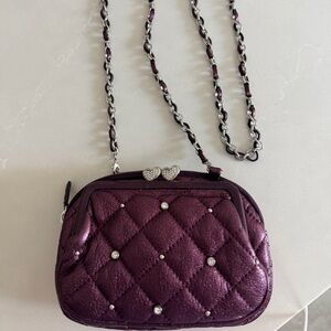 Brighton Quilted Purple Crossbody Bag